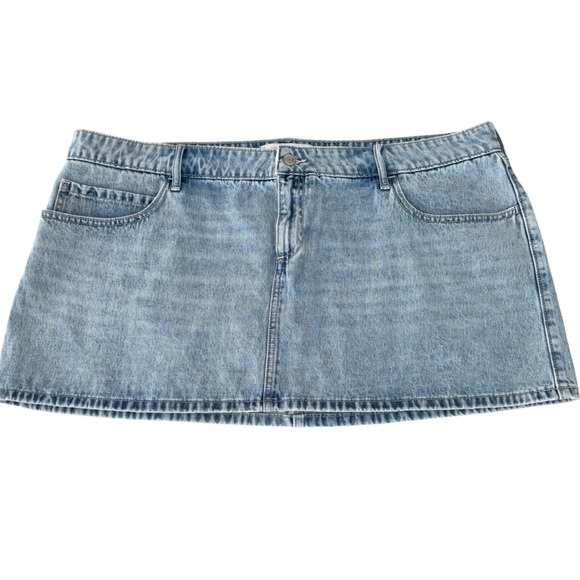 Hollister Dresses & Skirts - New Hollister Curvy Low-rise Denim Jean Mini Skirt Stretch Size 20 NWT
